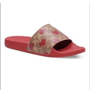 COACH Udele Sport Slide with Heart print